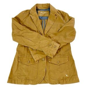 Eddie Bauer Legend Wash Stretch Jacket Blazer Women’s 8 Light Brown 3 Button